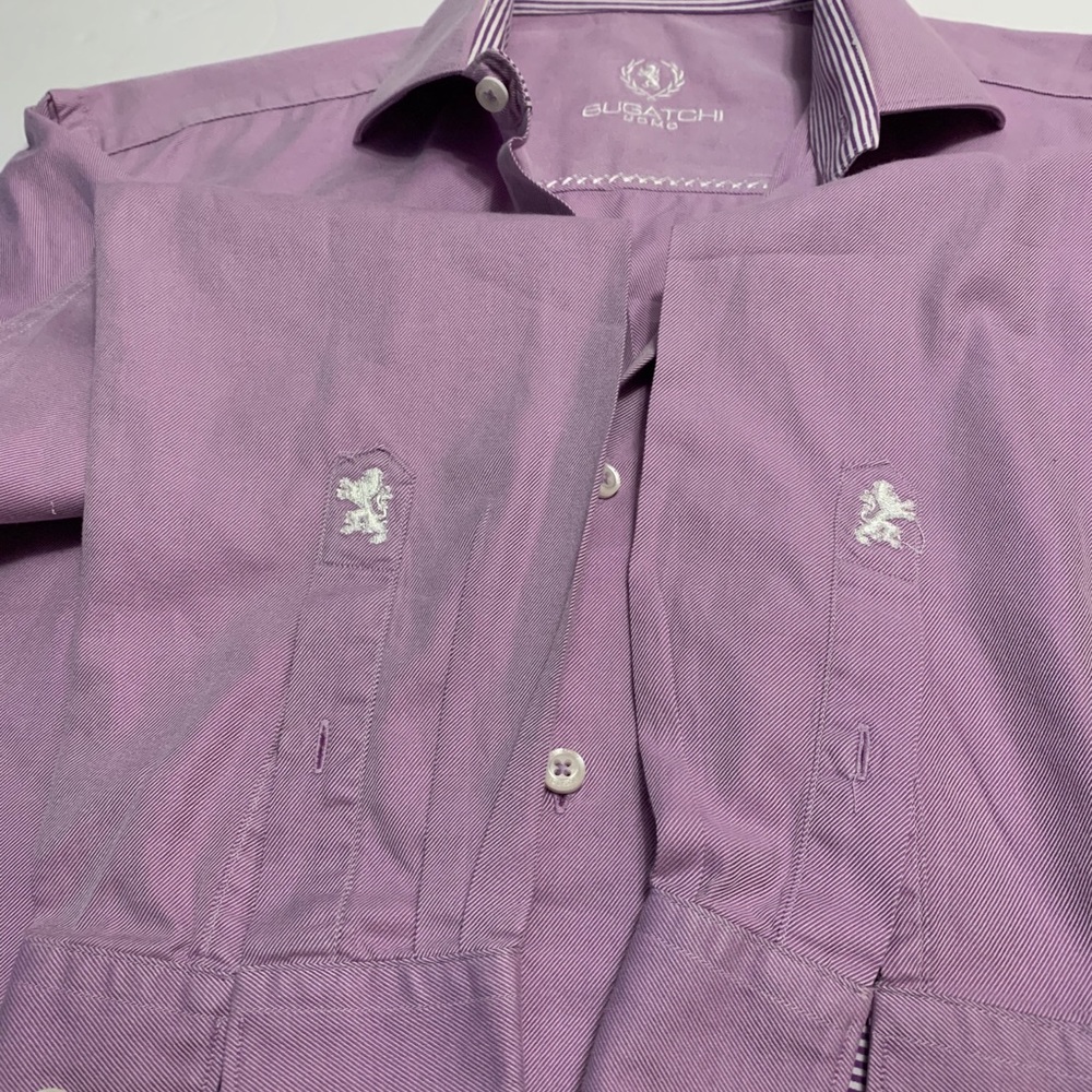 Nice Bugatchi Lavender Button Down Shirt - image 4
